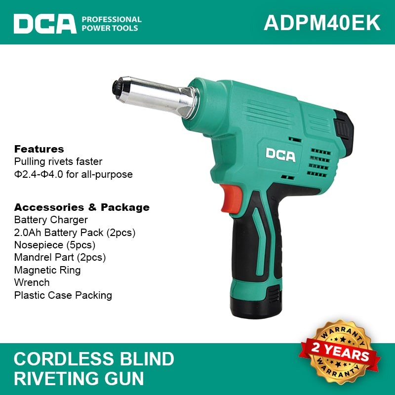 CORDLESS BLIND RIVETING GUN ADPM40EK