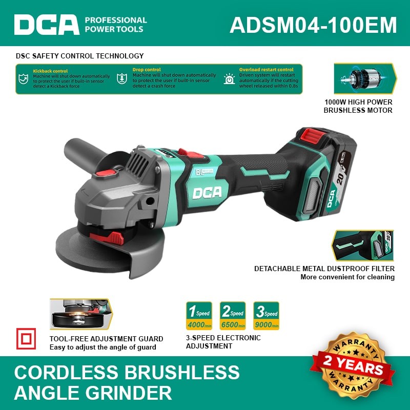 CORDLESS BRUSHLESS ANGLE GRINDER ADSM04-100EM