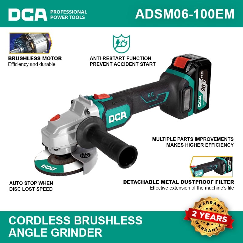 CORDLESS BRUSHLESS ANGLE GRINDER ADSM06-100EM